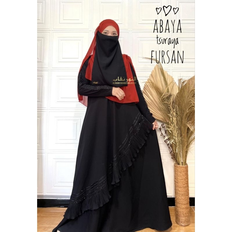 Jual new ABAYA TSURAYA FURSAN abaya KHAS SAUDI ORI ALNOOR gamis hitam Shopee Indonesia