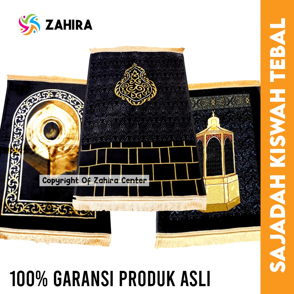 Sajadah KISWAH TEBAL PREMIUM Bahan Bludru Empuk Nyaman Untuk Sholat Ibadah Hadiah Oleh Haji Umroh