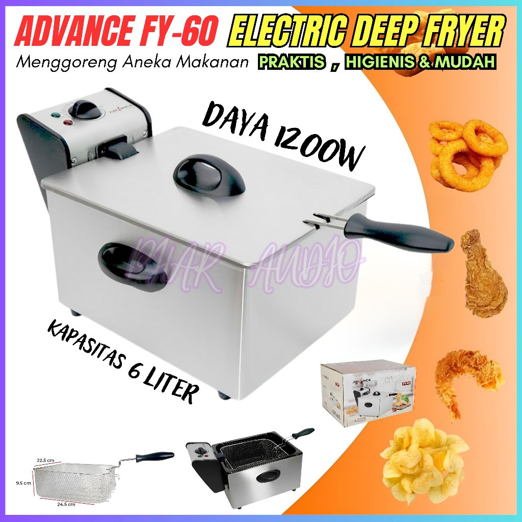 Jual Advance Electric Deep Fryer FY60 Menggoreng dengan listrik 6