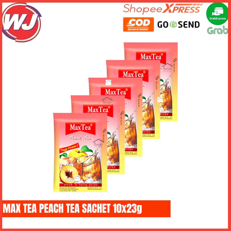 Jual MAX TEA PEACH TEA SACHET 10x23g | Shopee Indonesia