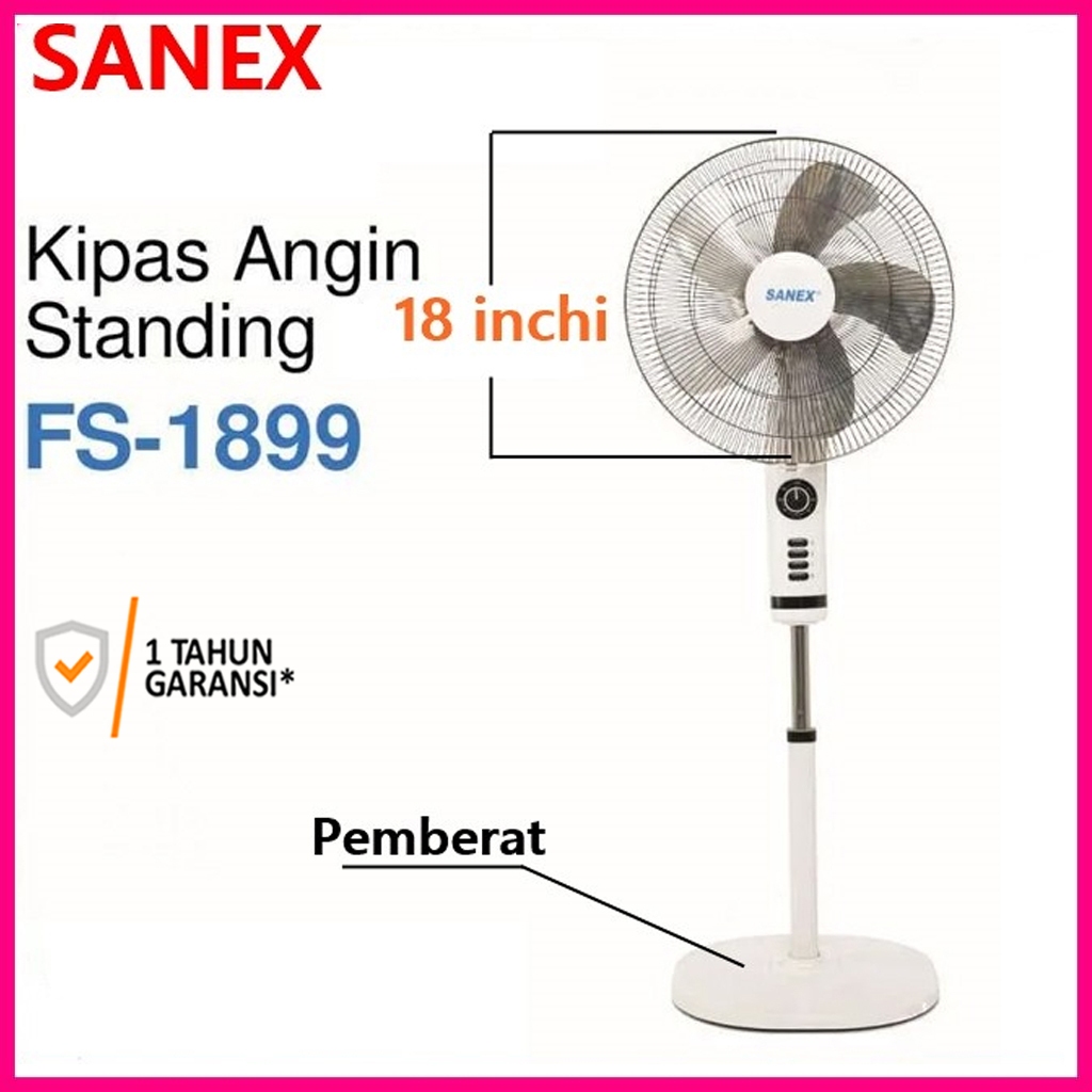 Jual Sanex Kipas Angin Berdiri Stand Fan Besi Sanex 18 Inch Fs 1899 Shopee Indonesia 5781