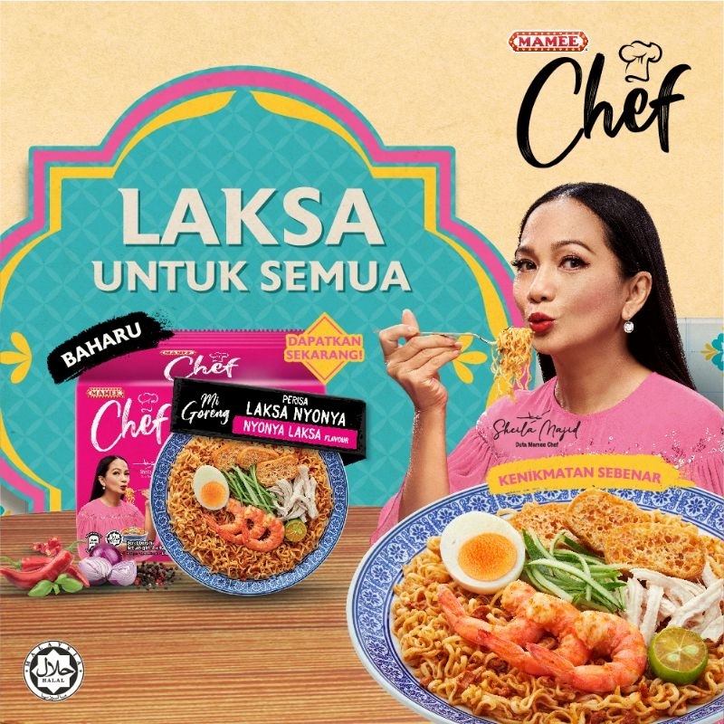 Jual MAMEE Chef Instant Noodle Mie Goreng Mamee Rendang Legenda & Laksa ...