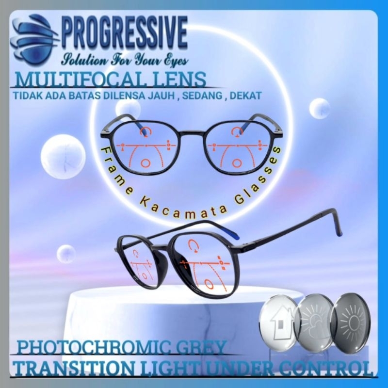 Jual Kacamata Progressif Pria Wanita | Frame 2224 Elastis Eingan ...