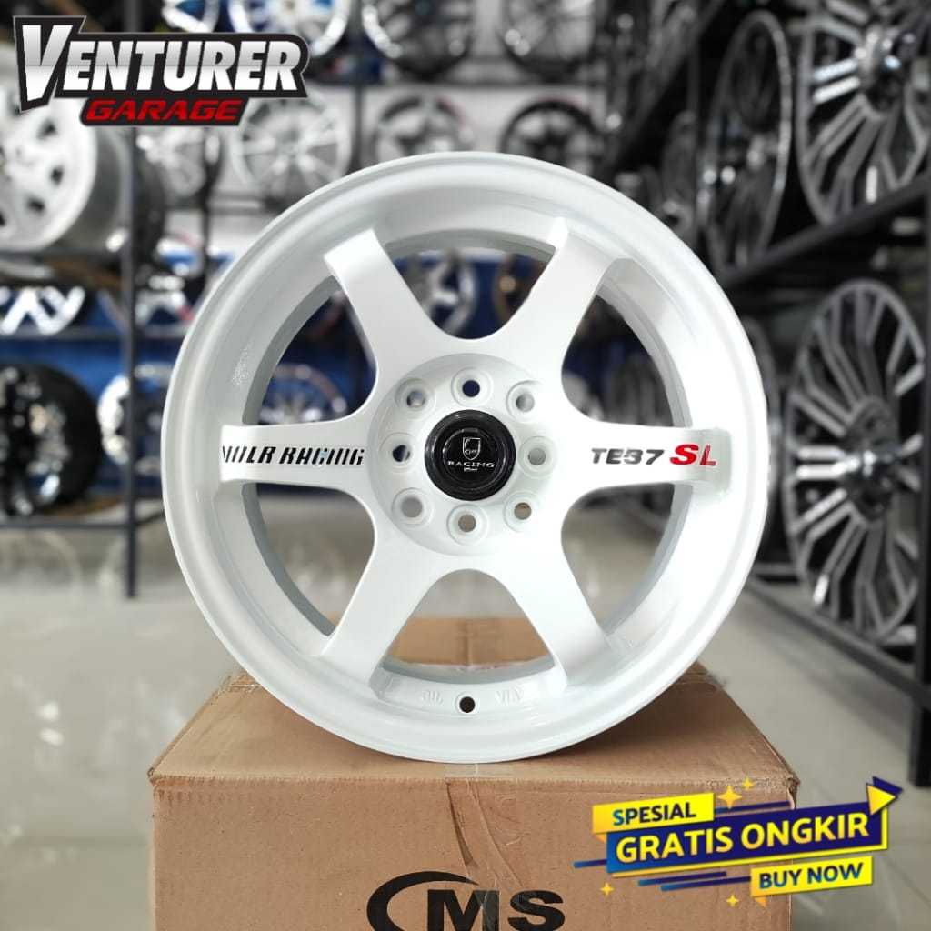 Jual Velg Mobil TE37 R15 Lebar 7 ET 38 White Pen pelek honda freed dll ...