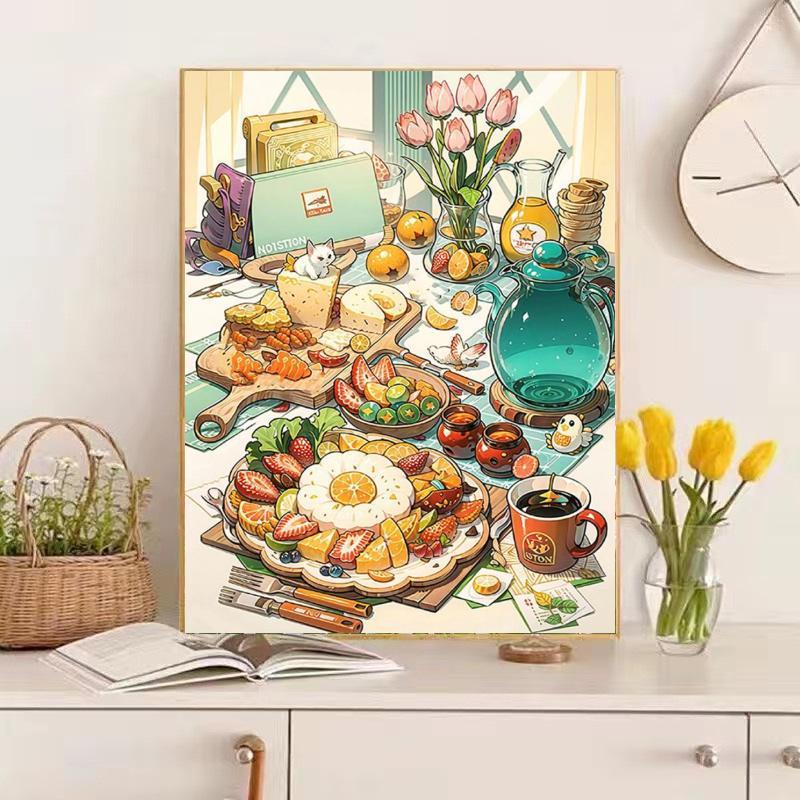 Jual Paint By Number 40x50cm DIY Paint Kit with Frame Digital Painting ...