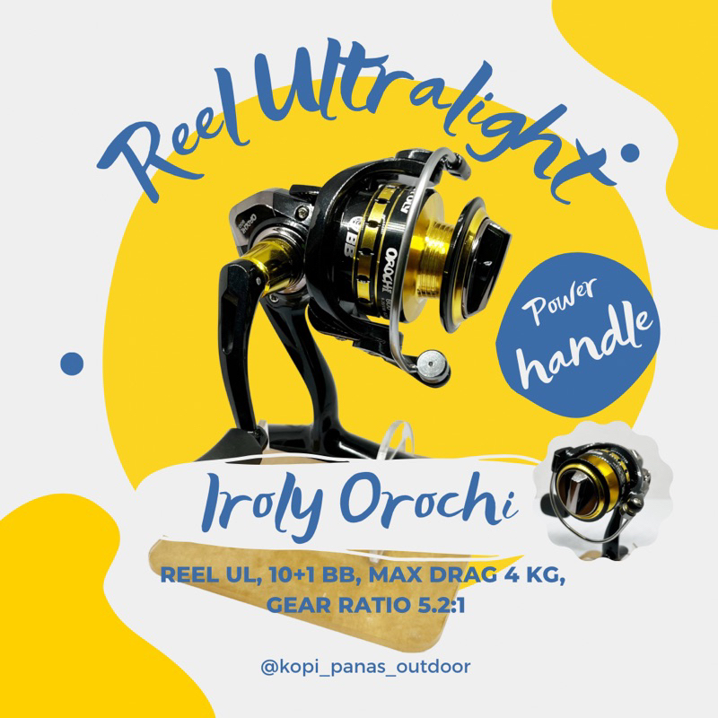 Jual Reel Pancing Iroly Orochi 800 Ultralight Casting Reel Power