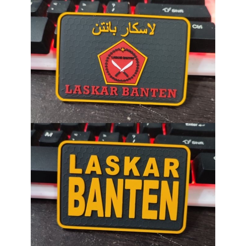Jual emblem karet/patch rubber laskar banten jawa barat/tempelan velcro ...