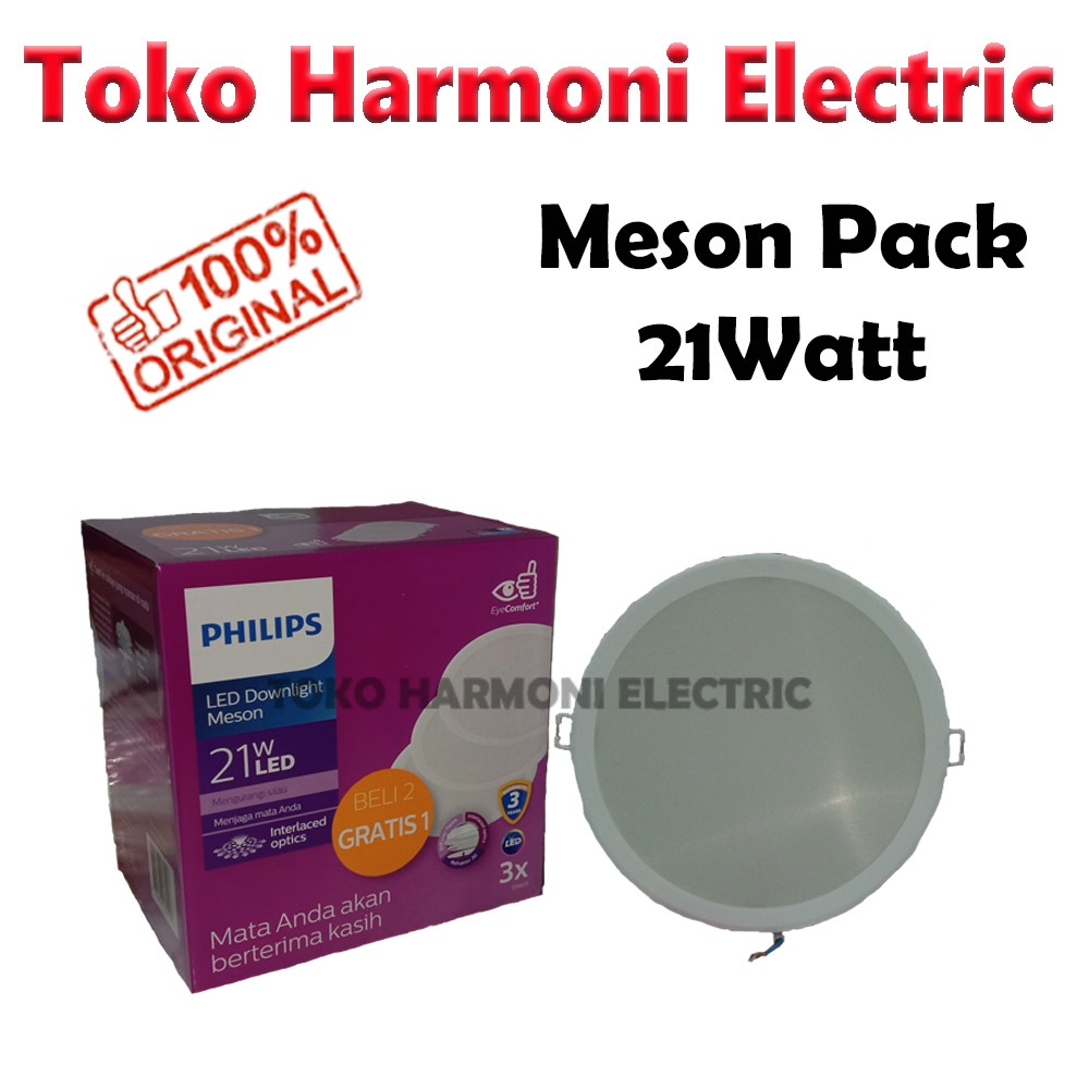 Jual PACK Meson 59469 21WATT Philips LED Downlight Inbow Bulat | Shopee ...