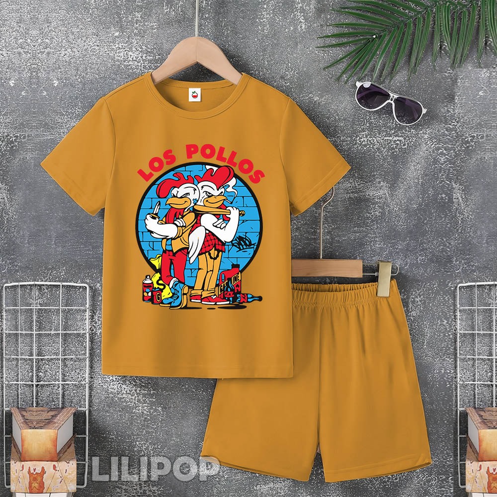 Jual Baju Anak Stelan Usia 1-10 Tahun 3/4 Cowok Cewek Celana Pendek