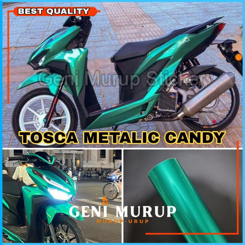 Jual Skotlet Hijau Tosca Metalic Candy Super Glossy Mengkilat Sticker