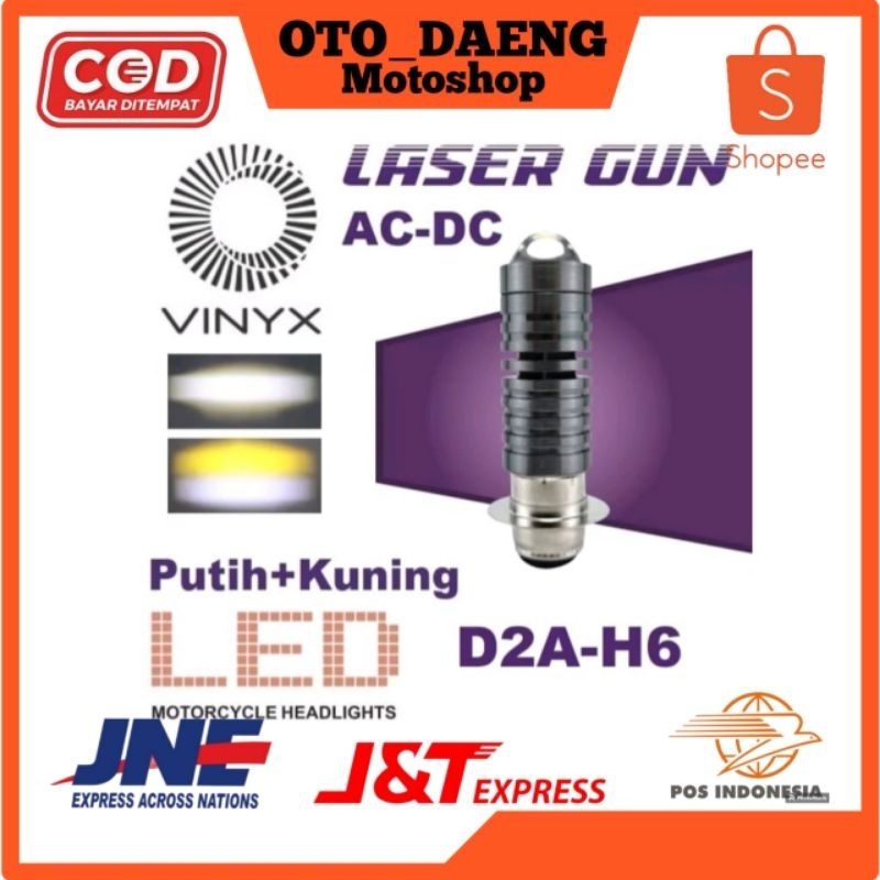 Jual Lampu Utama Led Laser Motor Ac Dc Hi Lo Warna H D D A Bebek