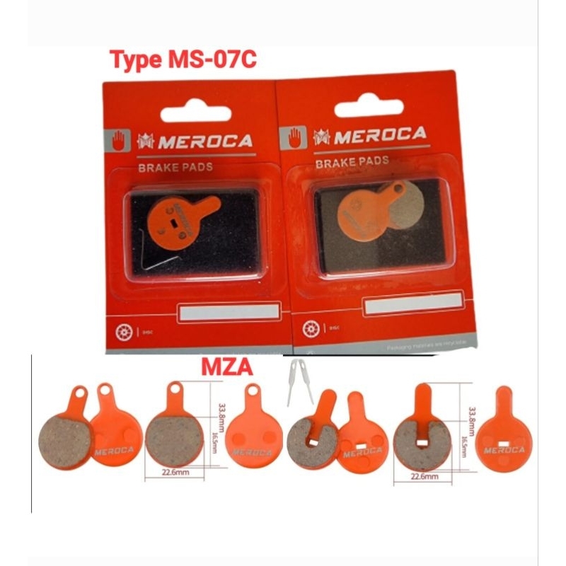 Jual Meroca Brake pad Sepeda Kampas Rem Tekro Lyra Yinxing MS-07C ...