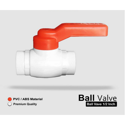 Jual Hpp Ball Valve Pvc Putih Stop Kran Pipa Putih Oren Hpp Shopee