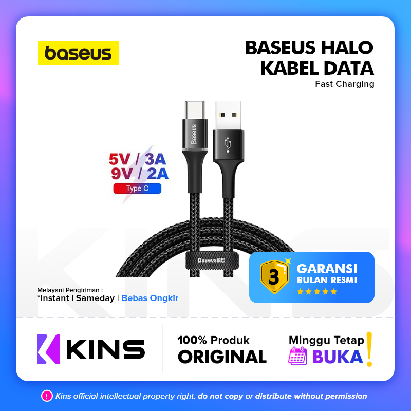 Jual Kabel Data Led Baseus Halo Fast Charging iPhone/MICRO USB/TYPE-C ...
