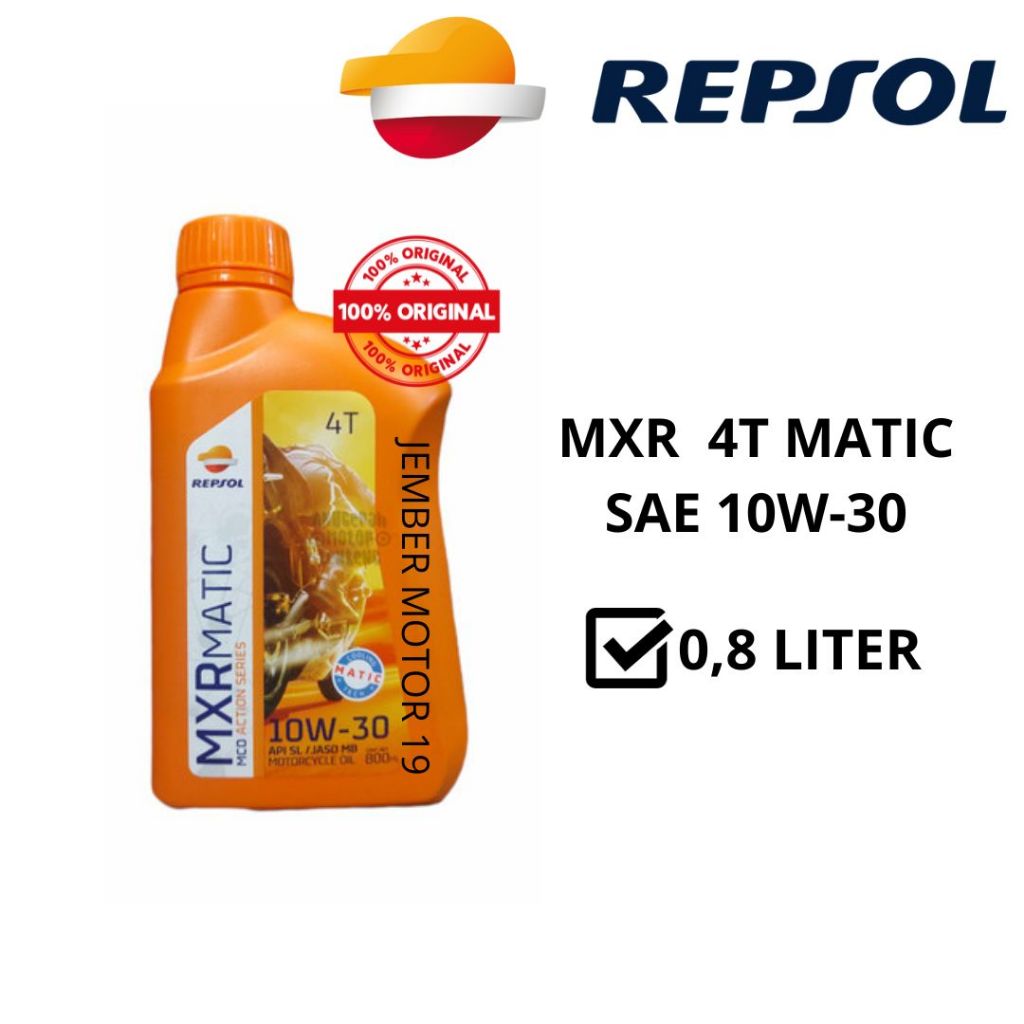 Jual Oli Motor Repsol Mxr Matic T W Original Shopee Indonesia