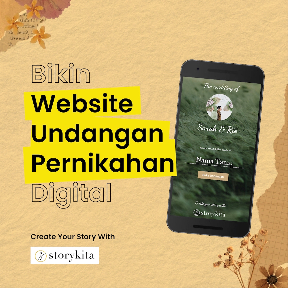 Jual Undangan Digital Website Pernikahan Premium Tema Foto Tanpa Foto Undangan Online