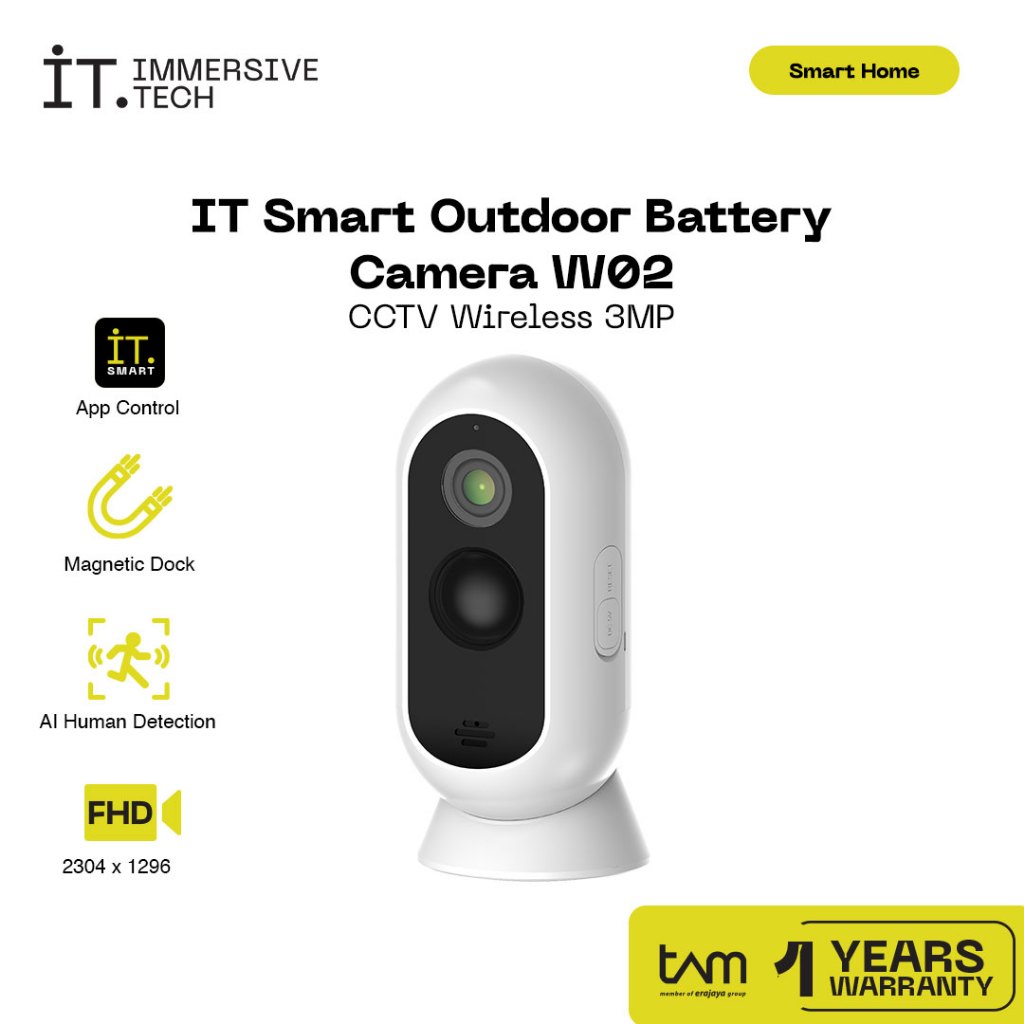 Jual IT Smart Outdoor Battery Camera W02 - CCTV Wifi Wireless 3MP ...