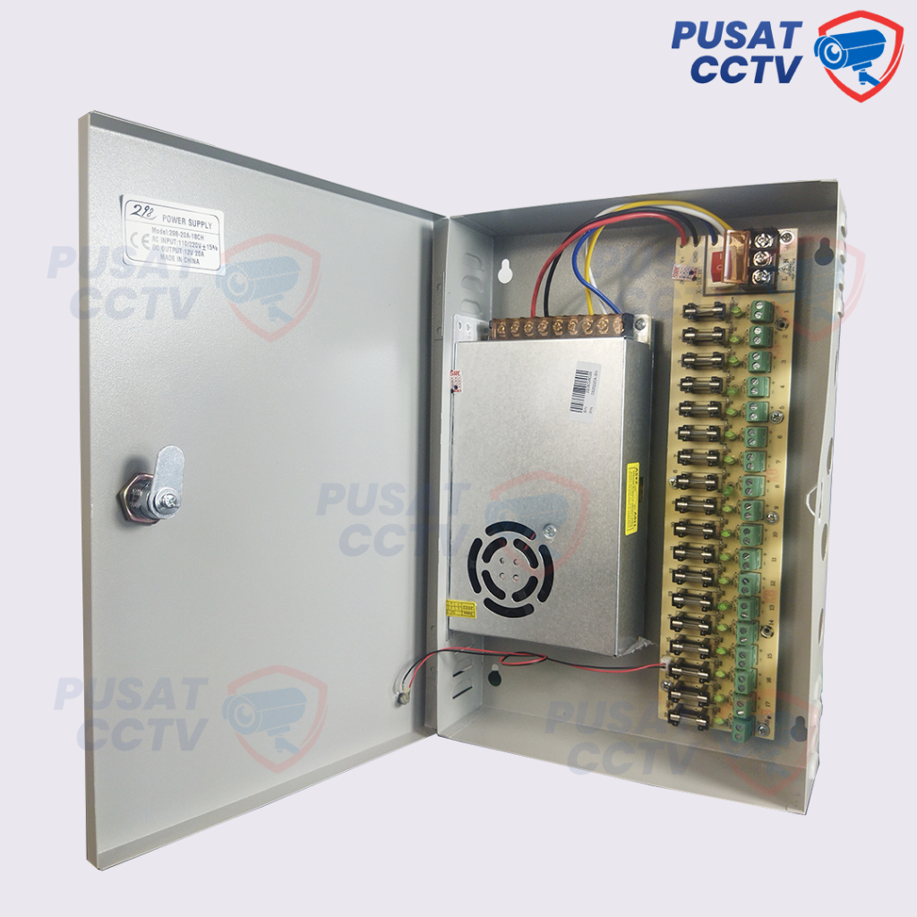 Jual Power Supply Box 12V 20A, 18 Channel Garansi, PSU BOX 12V 20A ...