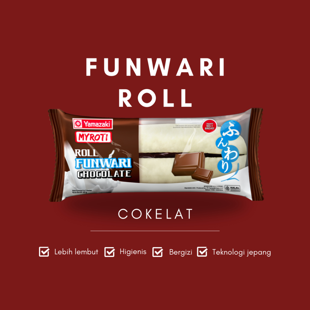 Jual YAMAZAKI MYROTI Roti Funwari Roll Cokelat | Shopee Indonesia