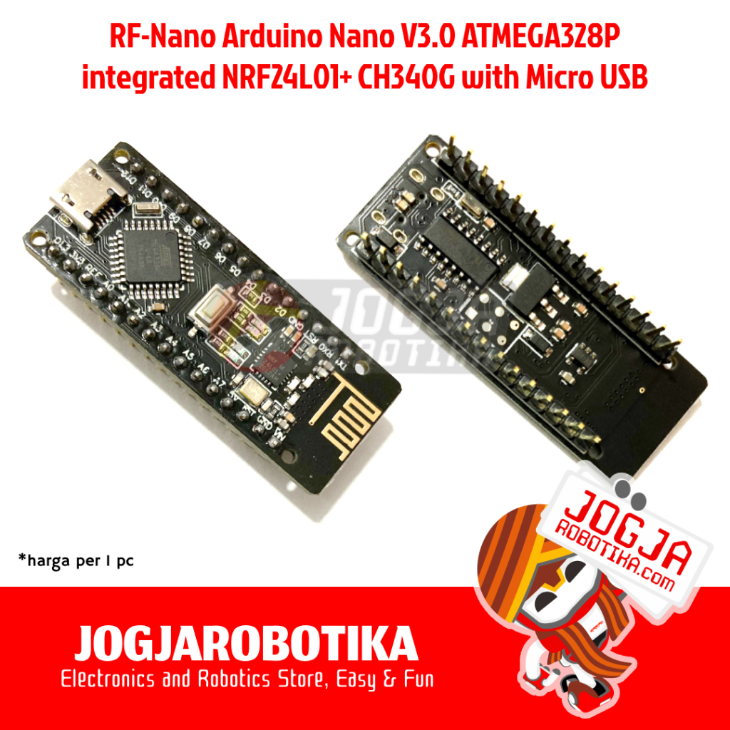 Jual RF-Nano Arduino Nano V3.0 ATMEGA328P integrated NRF24L01+ CH340G