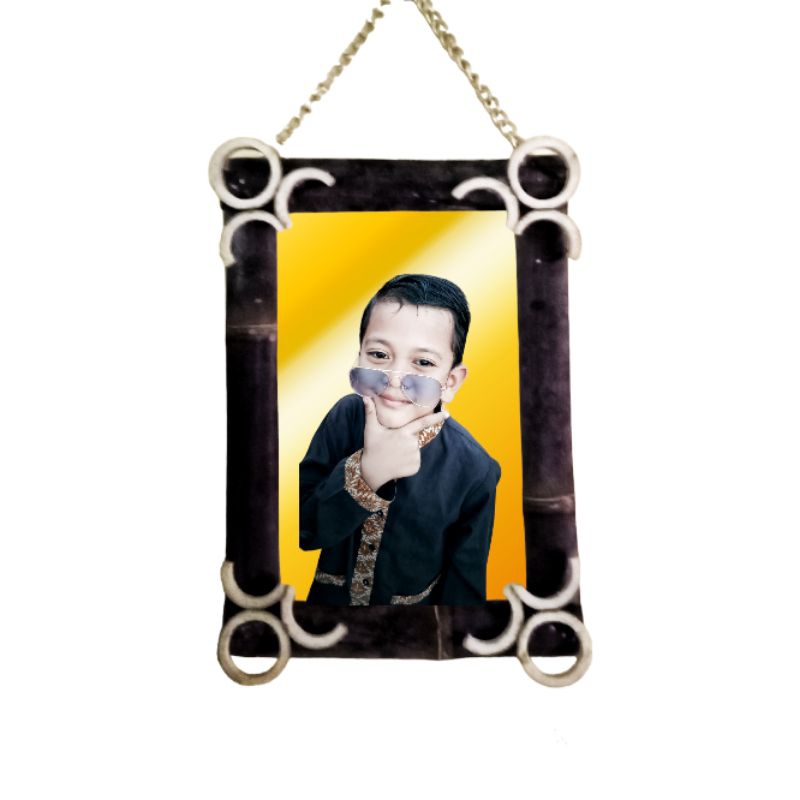 Jual figura bingkai foto dari bambu hitam/bingkai foto /bingkai foto