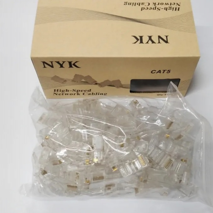 Jual NYK Konektor Connector RJ45 RJ 45 Cat 5 CAT5 Kabel Lan Internet ...