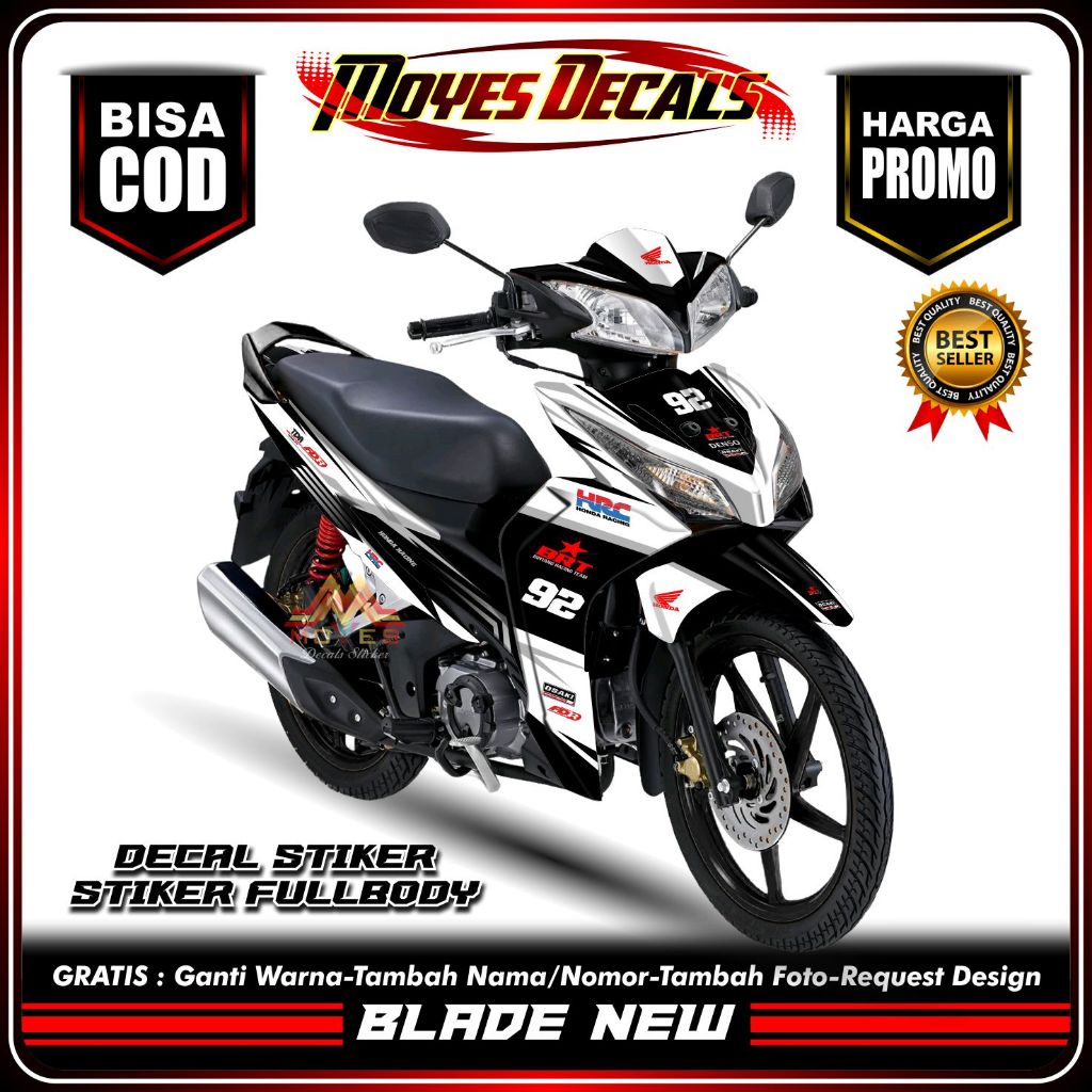 Jual Decal Blade 125 New Full Body CUSTOM | Shopee Indonesia