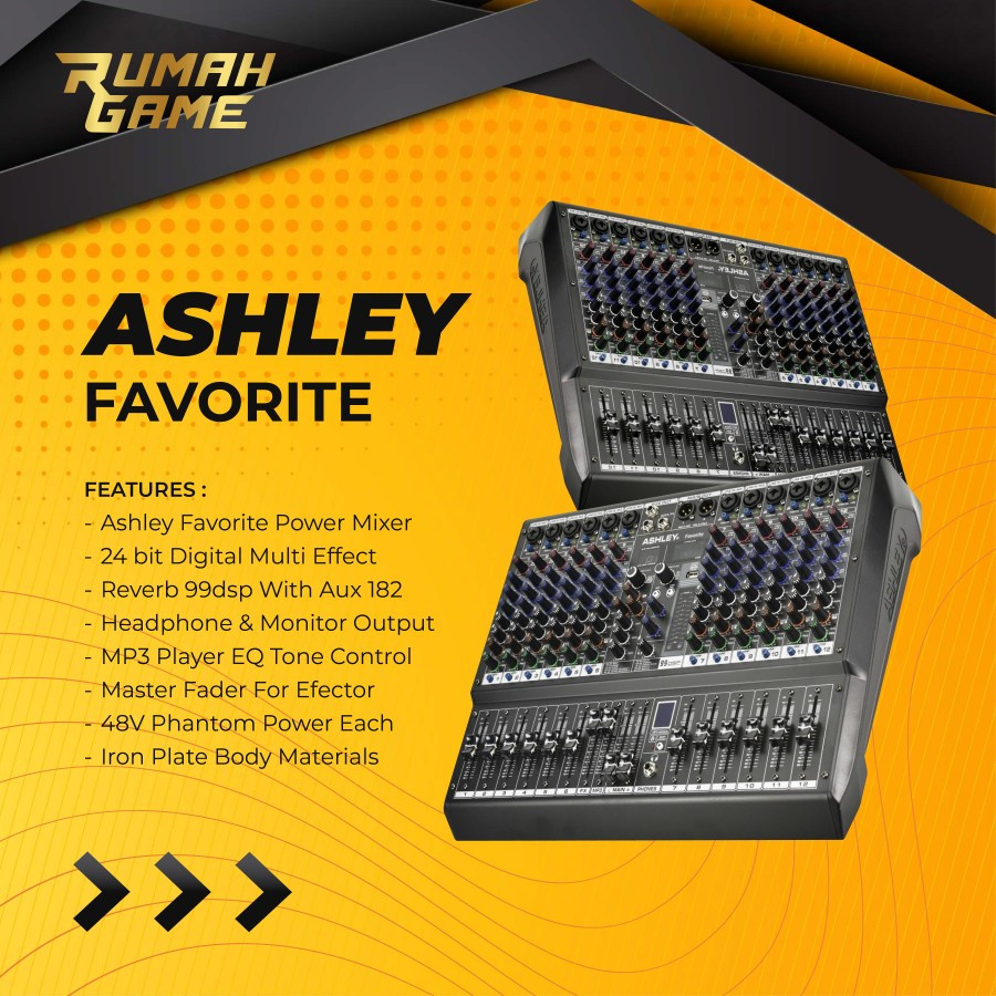 Jual Mixer ASHLEY FAVORITE 8 FAVORITE8 8 Channel Mixer Audio Sound