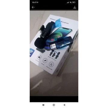 Clip On Jarak Jauh 20M Mikrofon Portable Wireless VLog Lavalier Mic Type C Lighting Microphone