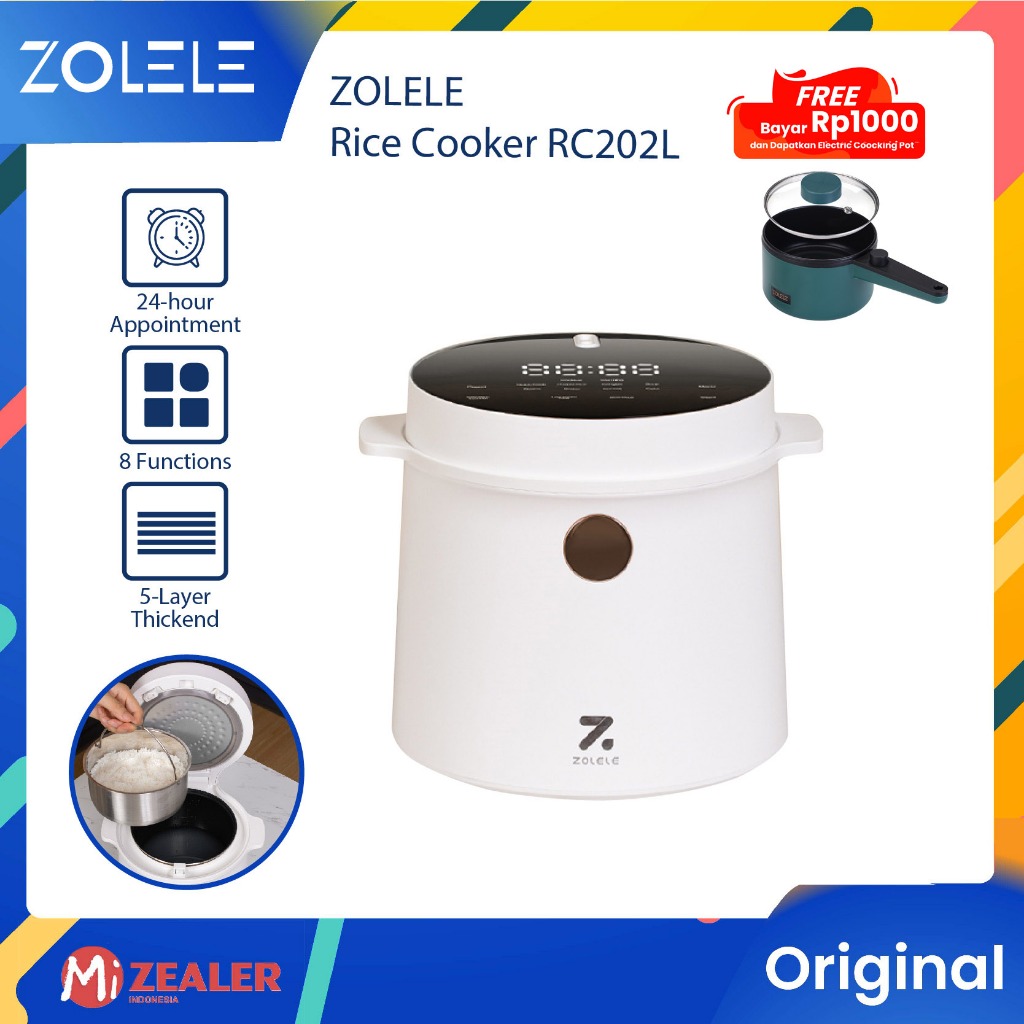 Jual ZOLELE Low Carbo Low Sugar Rice Cooker 2L 400W Penanak Nasi multi
