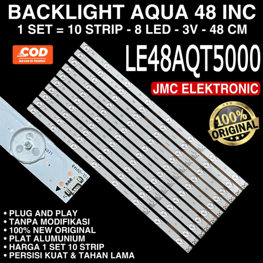 Jual BACKLIGHT TV LED AQUA 48 INCH LE48AQT5000 48AQT5000 LAMPU LED AQUA ...
