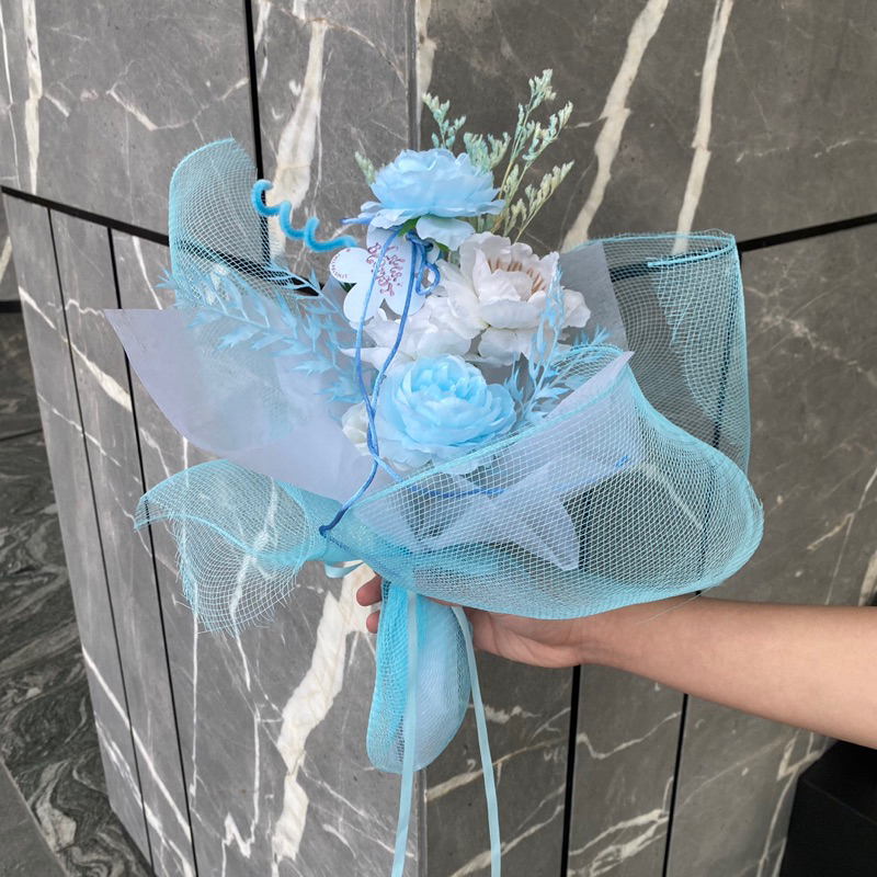 Jual Artificial Flower Bouquet - BLUE (Buket Bunga Palsu) | Shopee ...
