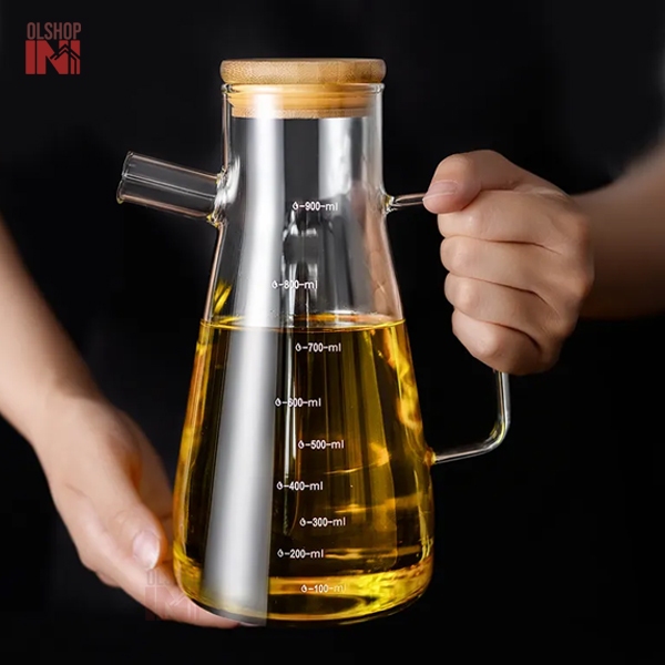 Jual Oil Pot Botol Minyak Transparan Multifungsi Kaca Borosilicate