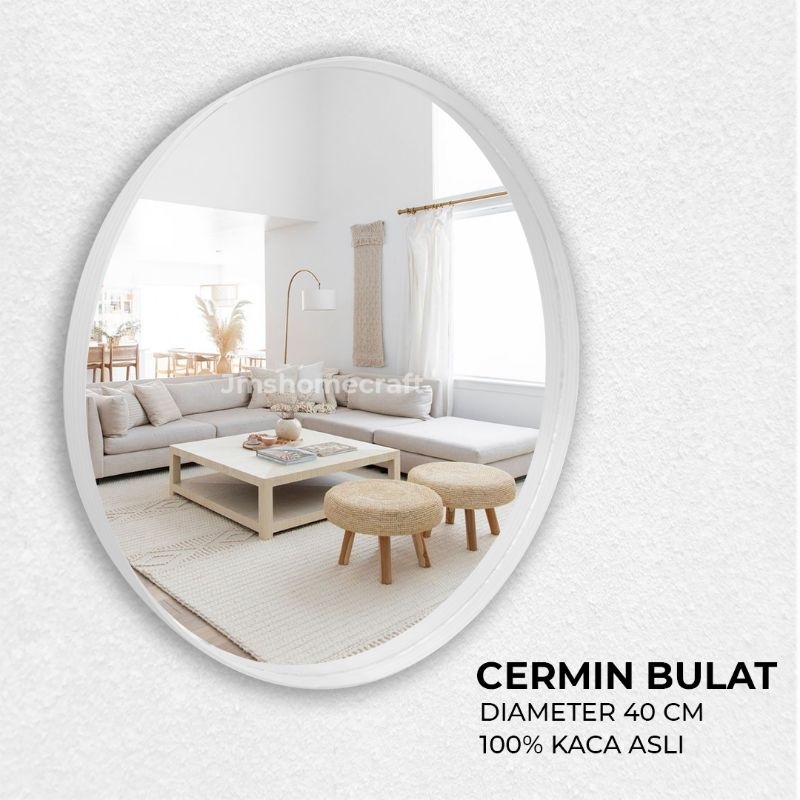 Jual Cermin Bulat Aesthetic Diameter Cm Cm Cermin Dinding Kaca Cermin Bulat Gantung