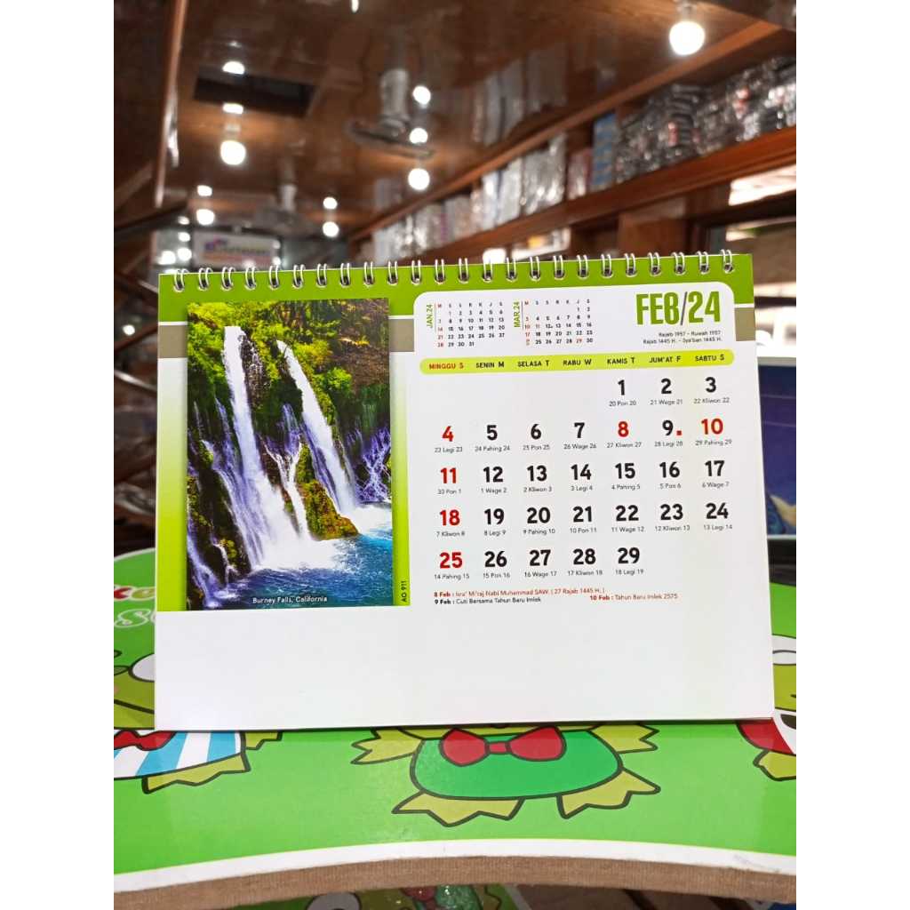 Jual KALENDER MEJA KALENDER DUDUK TAHUN 2024 MOTIF AIR TERJUN | Shopee ...