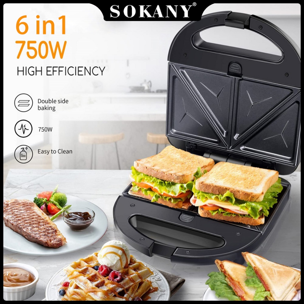 Jual SOKANY SK Sandwich Maker W Pembuat Sandwich In Multifungsi Rumah Pembuat