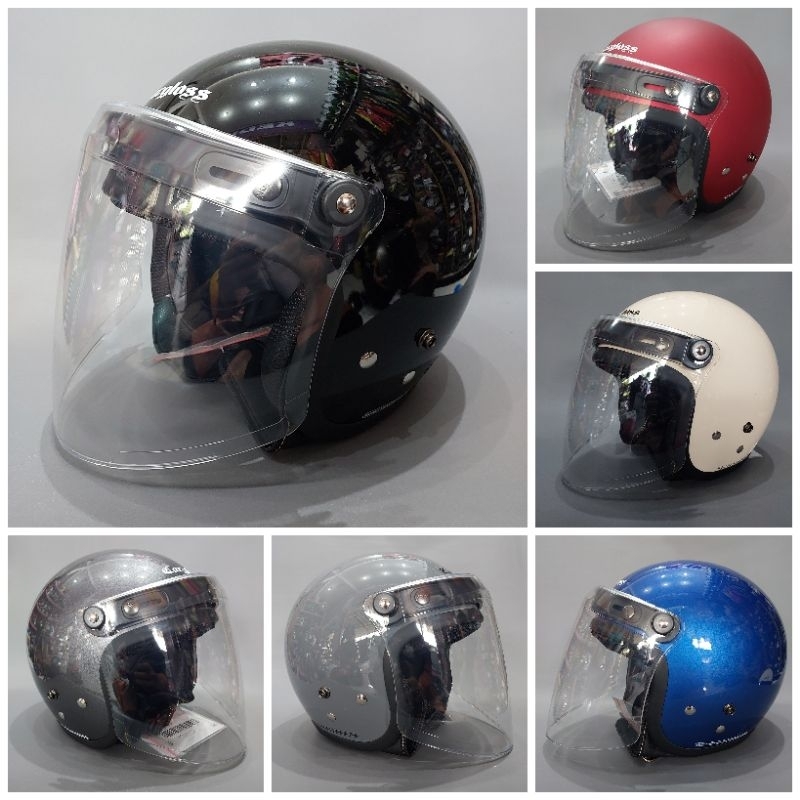 Jual Helm Cargloss kaca injak full | Shopee Indonesia