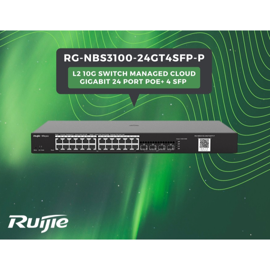 Jual RUIJIE REYEE RG-NBS3100-24GT4SFP-P 24*PORT POE CLOUD MANAGE SWITCH ...