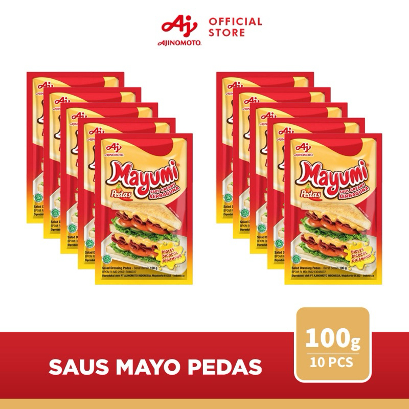 Jual MAYUMI Saus Mayo Pedas Mayonnaise Sachet 100g (10pcs) Shopee
