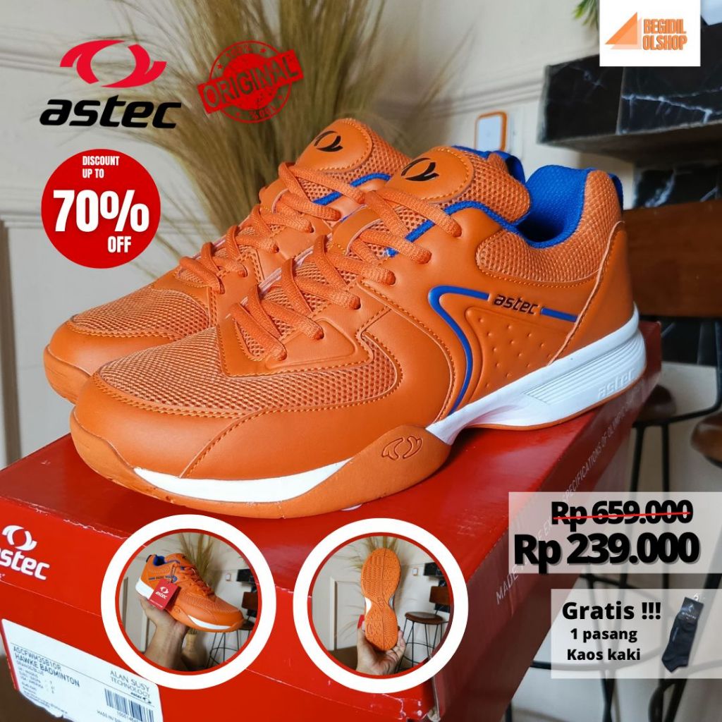 Jual Astec Hawke Men's Badminton Shoes - bulu tangkis astec | Shopee ...