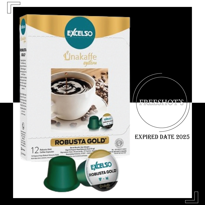 Jual Excelso Unakaffe Kopi Kapsul Robusta Gold (1 Box 12 Capsule ...