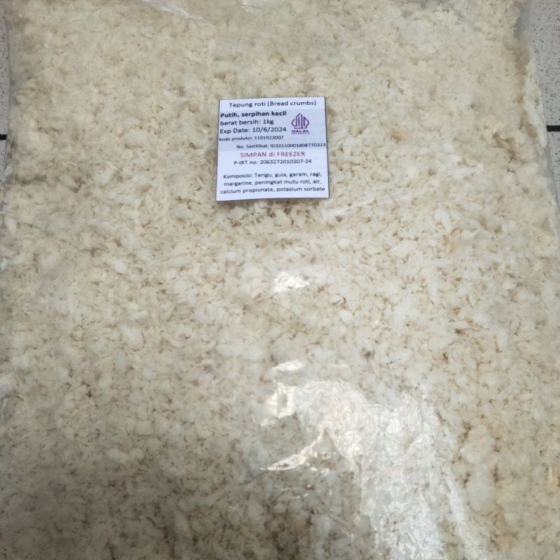 Jual Fresh bread crumb tepung roti putih basah FRW panko kemasan 1kg ...