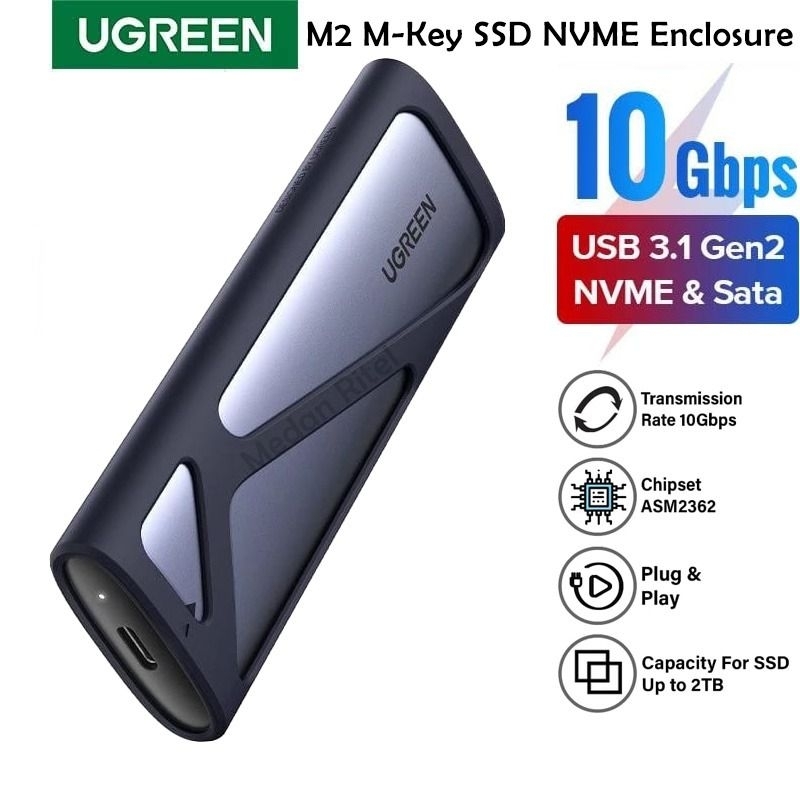 Jual Ugreen Enclosure Casing Ssd M Nvme Usb C Up To Gbps Shopee Indonesia