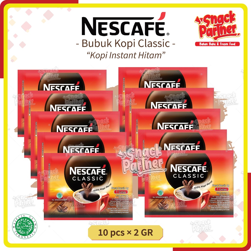 Jual Nescafe Classic Gr Sachet Bubuk Kopi Hitam Instan Instant Coffee X Gr Shopee