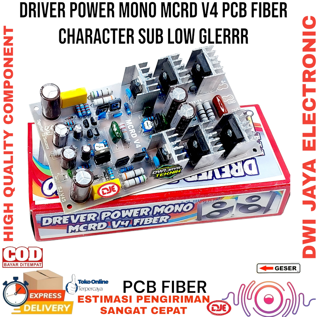 Jual Kit Driver MCRD V4 FR4 Fiber / Power Amplifier Mono Low Sub ...