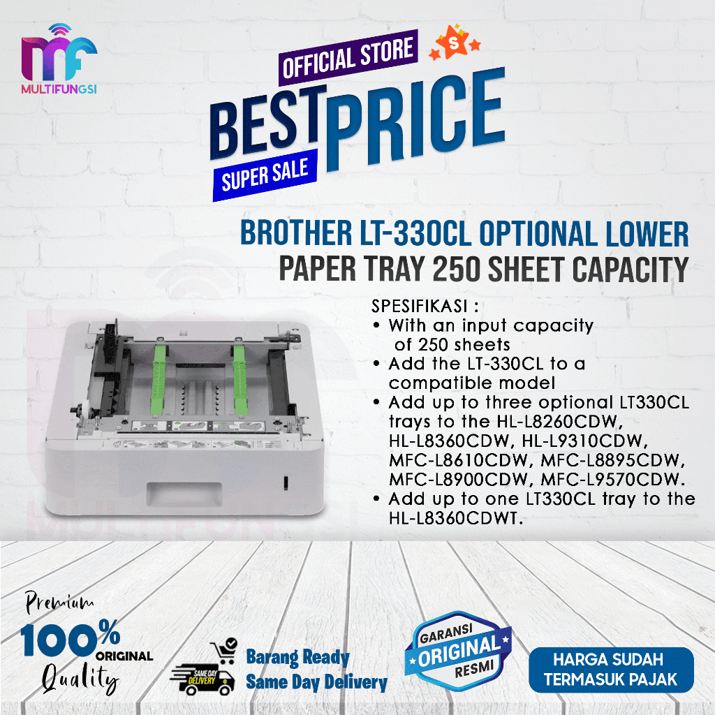 BROTHER LT400 Additional Paper Tray – Holds 250 Sheets, For FAX8360P