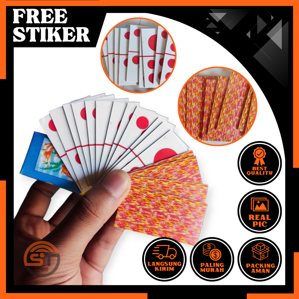 Jual 1PCS Kartu Domino Playing Domini Card Permainan Gapleh Cards Games ...