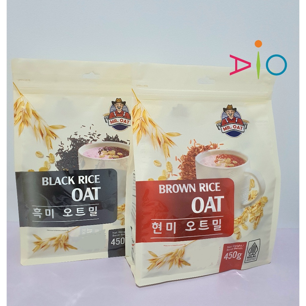 Jual MR OAT Brown Rice Oat | Mr oat Black Rice Oat Sachet 450g | Shopee ...