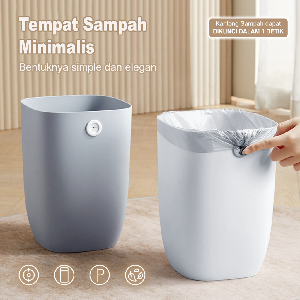 Jual Tempat Sampah Elegan Minimalis Tong Sampah Plastik Kotak Sampah Ruang Tamu Dapur Kamar 4739