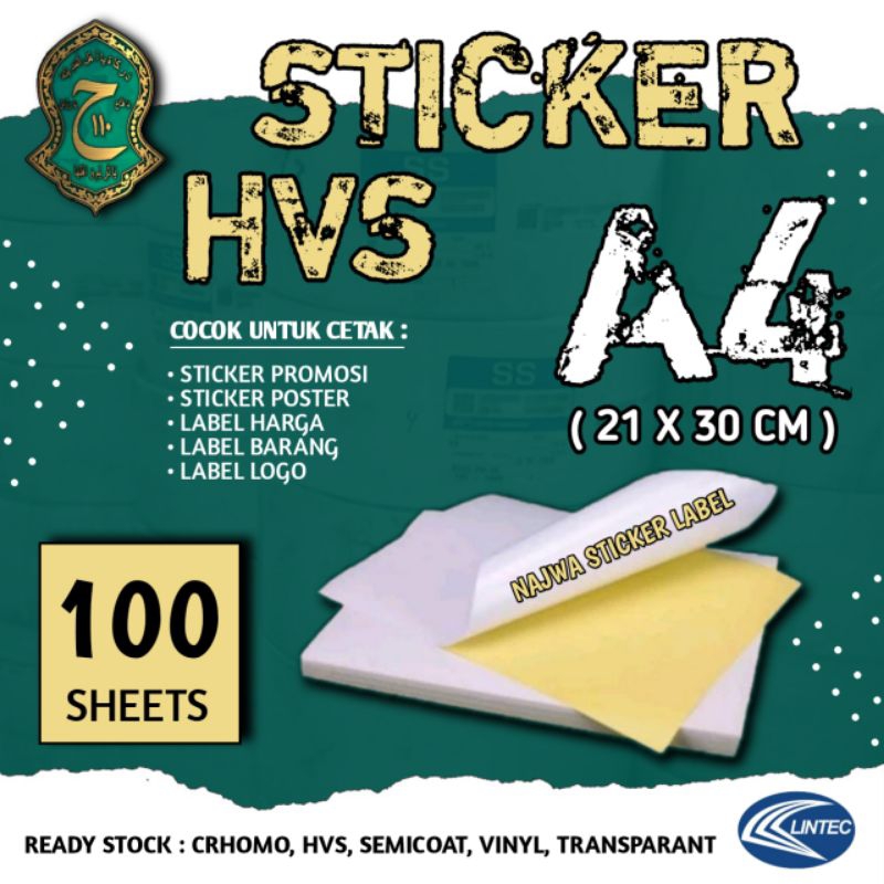 Jual STICKER HVS ( DOFF ) A4 ISI 100 LEMBAR TERMURAH | Shopee Indonesia
